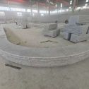 扬州 芝麻白异形坐凳，自然面光面弧形加工