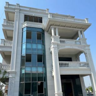 扬州 白麻花岗岩别墅外墙干挂效果展示