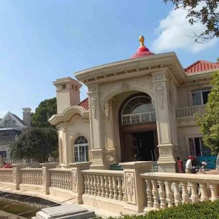 扬州 黄金麻花岗岩欧式别墅