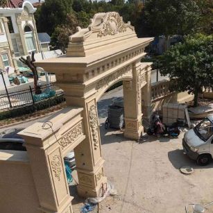 扬州 黄金麻荔枝面花岗岩别墅门楼