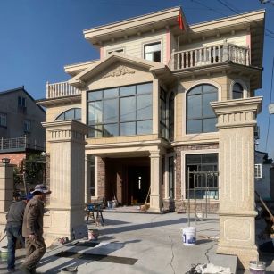 扬州 黄金麻花岗岩荔枝面别墅外墙干挂私家专属