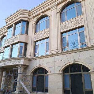 扬州 黄金麻花岗岩别墅外墙干挂