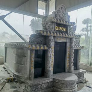 扬州 芝麻白墓碑效果展示图