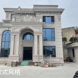 扬州 白麻花岗岩别墅外墙干挂
