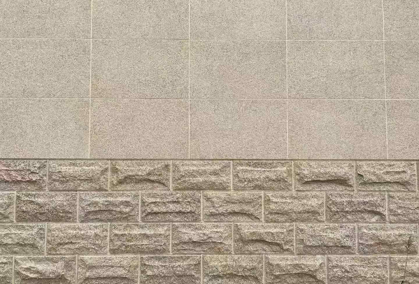 扬州 黄金麻自然面蘑菇石配荔枝面干挂