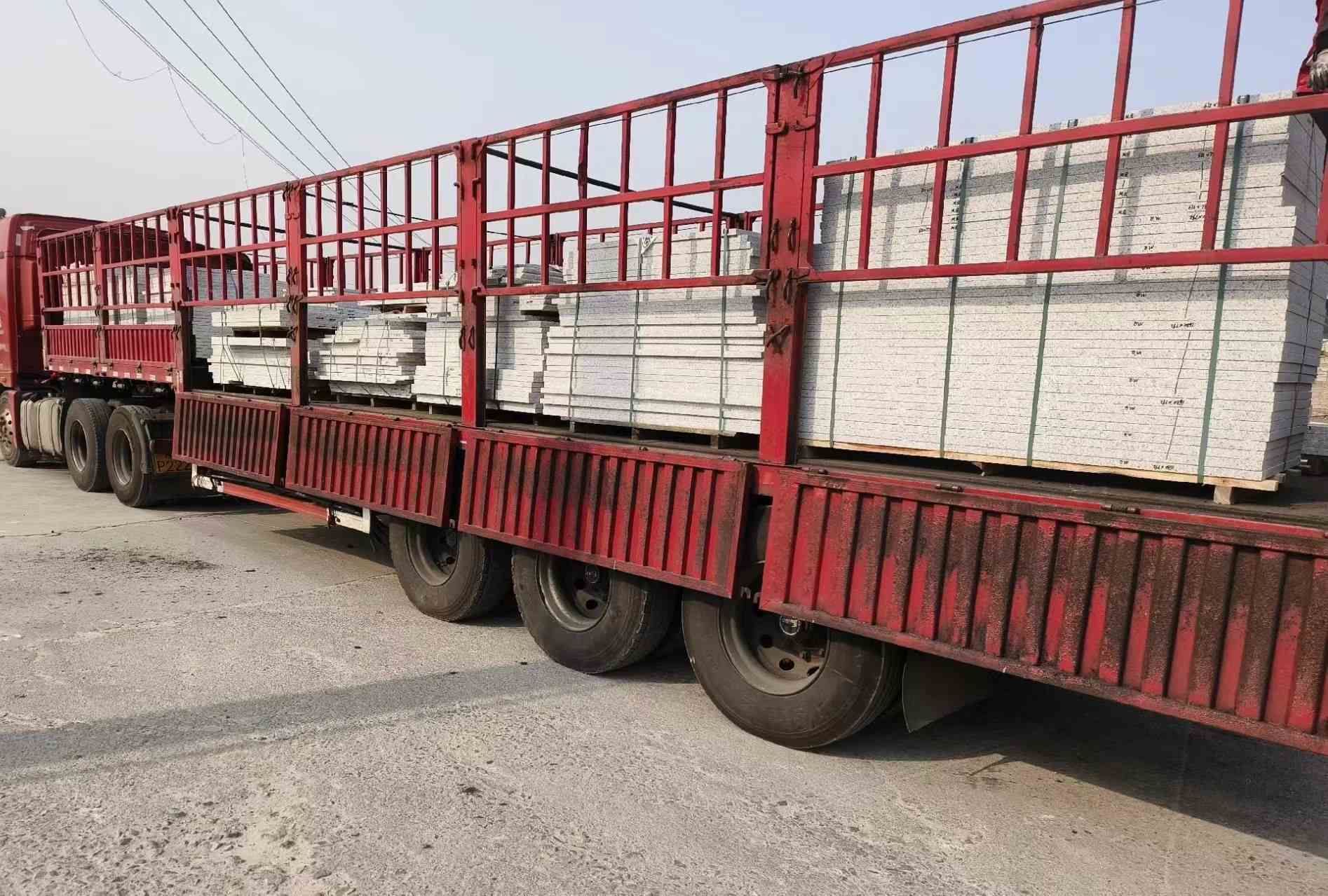 扬州 白麻荔枝面外墙干挂，工厂装车日常