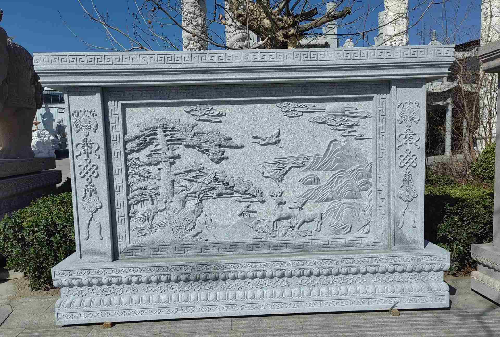 扬州 芝麻白大型照壁，屏风，影壁