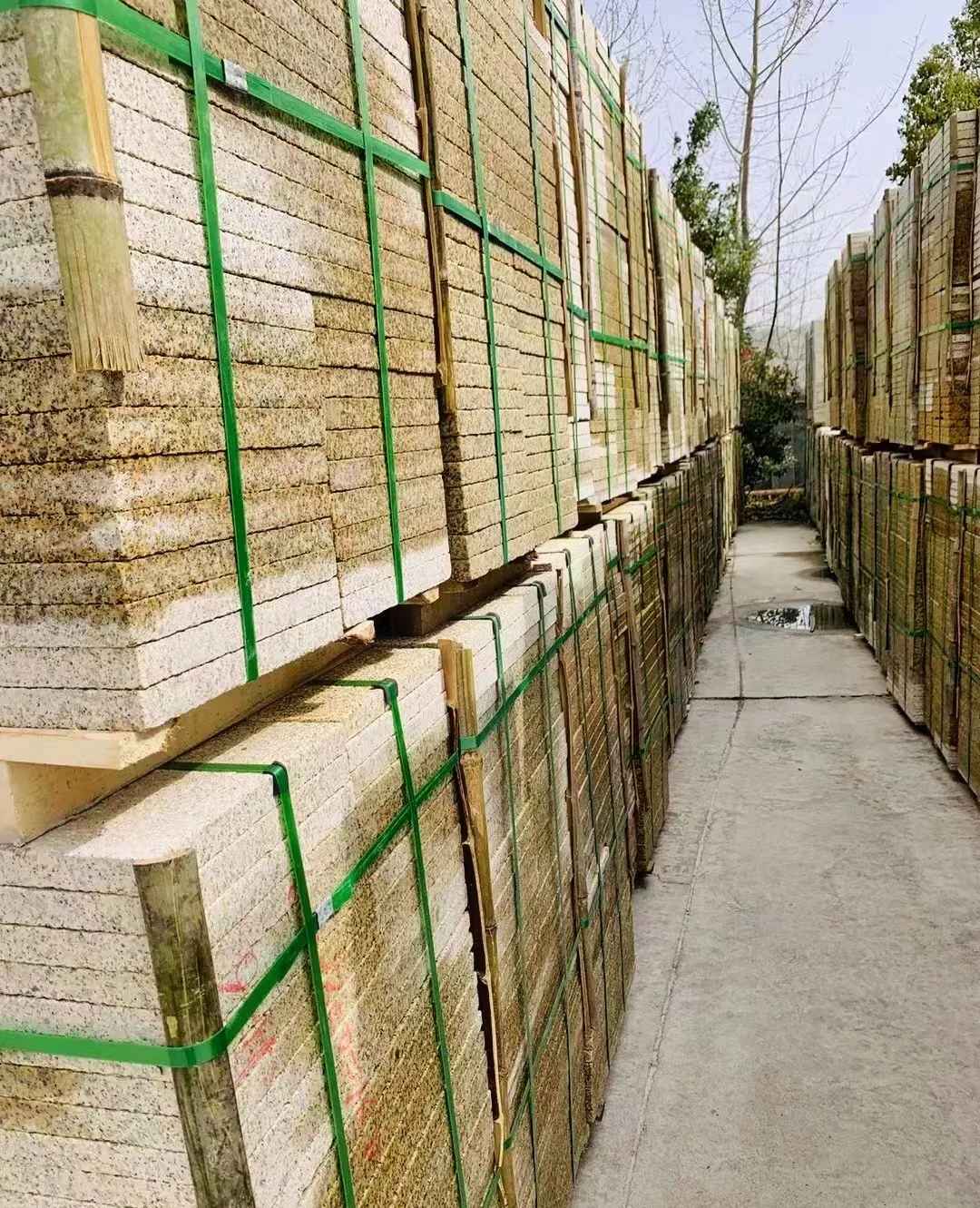 扬州 黄金麻花岗岩荔枝面地铺石