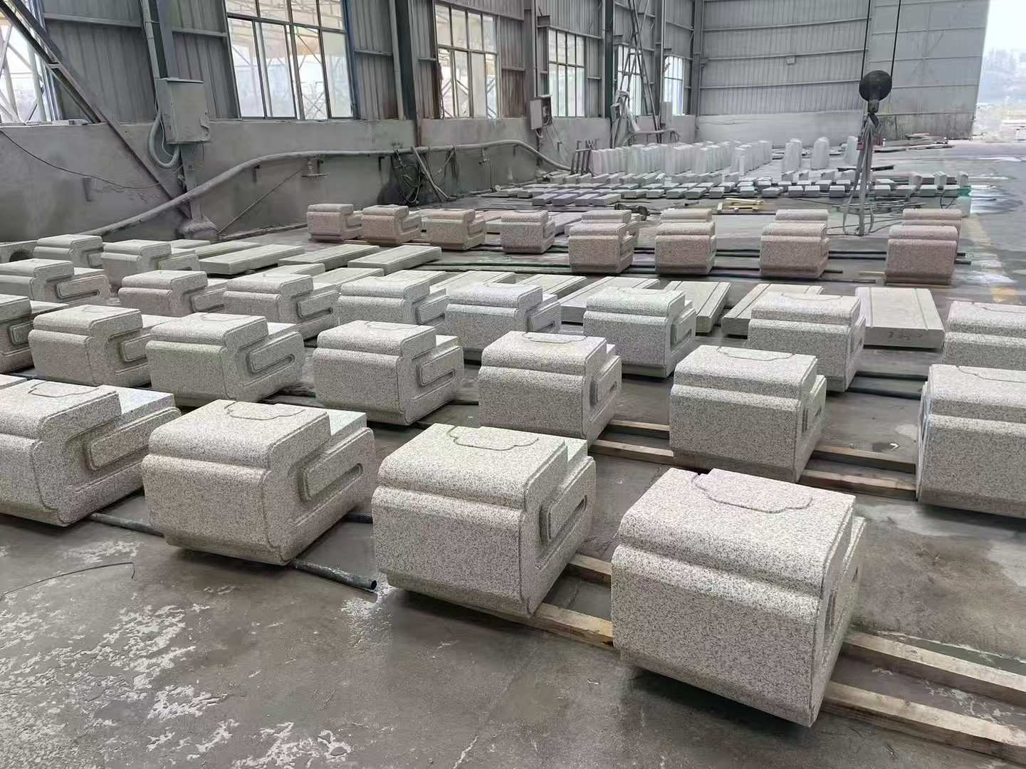 扬州 白麻花岗岩异形加工-石凳，坐凳