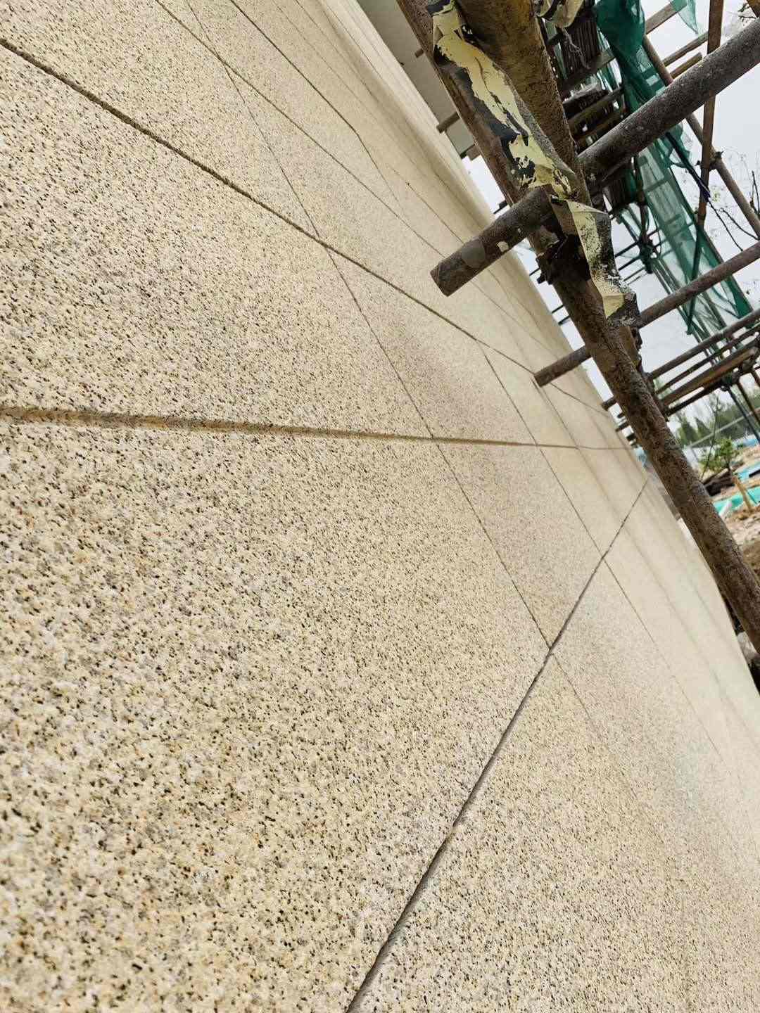 扬州 黄金麻花岗岩荔枝面外墙干挂石材效果示例