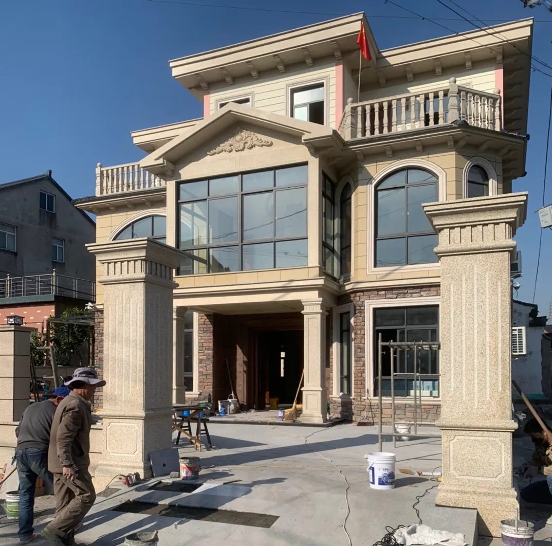 扬州 黄金麻花岗岩荔枝面别墅外墙干挂私家专属