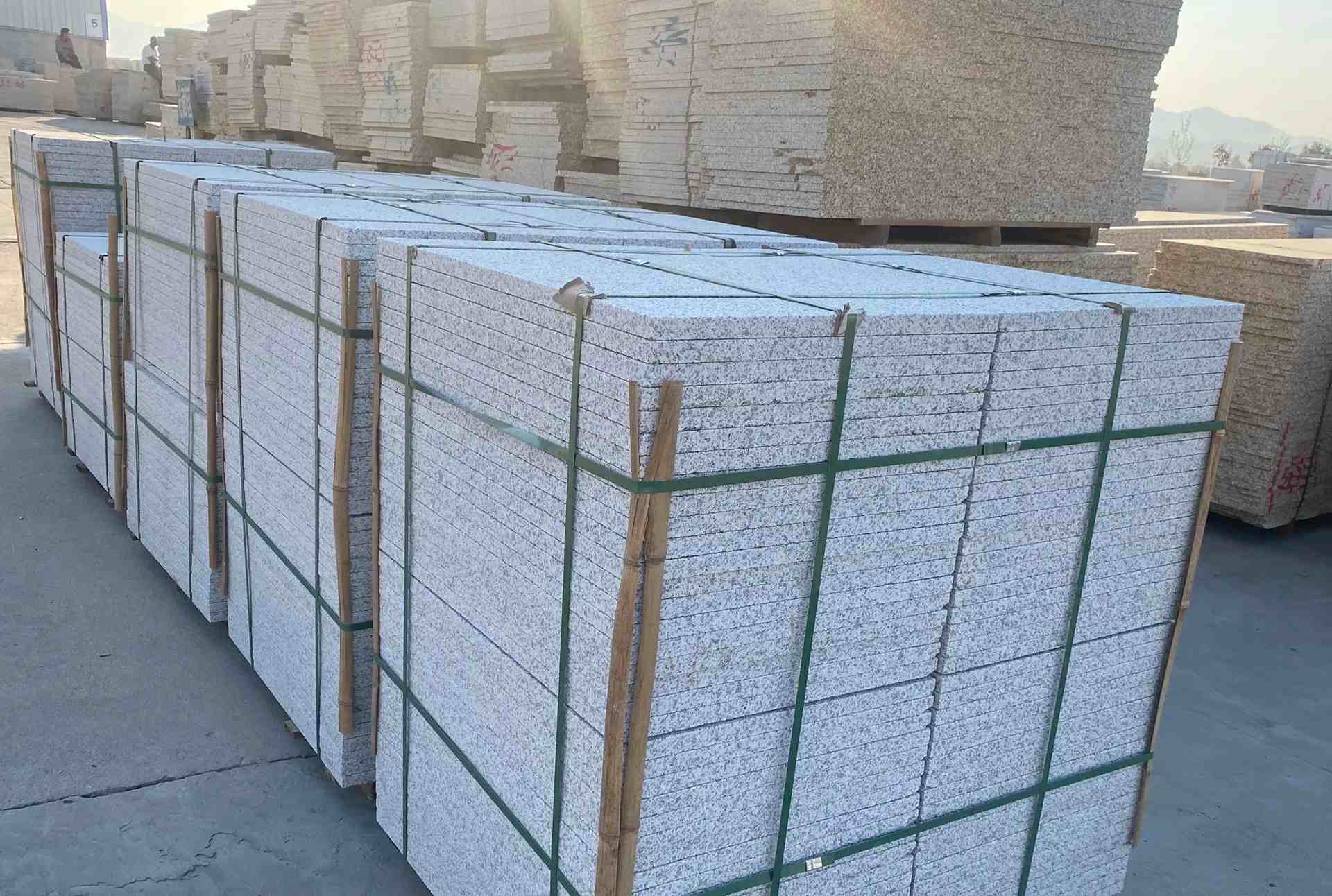 扬州 白麻花岗岩荔枝面地铺石