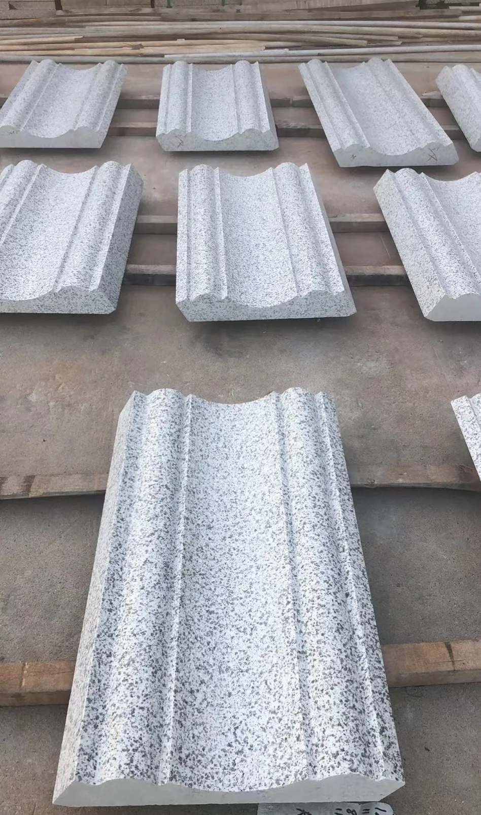 扬州 白麻花岗岩光面别墅线条