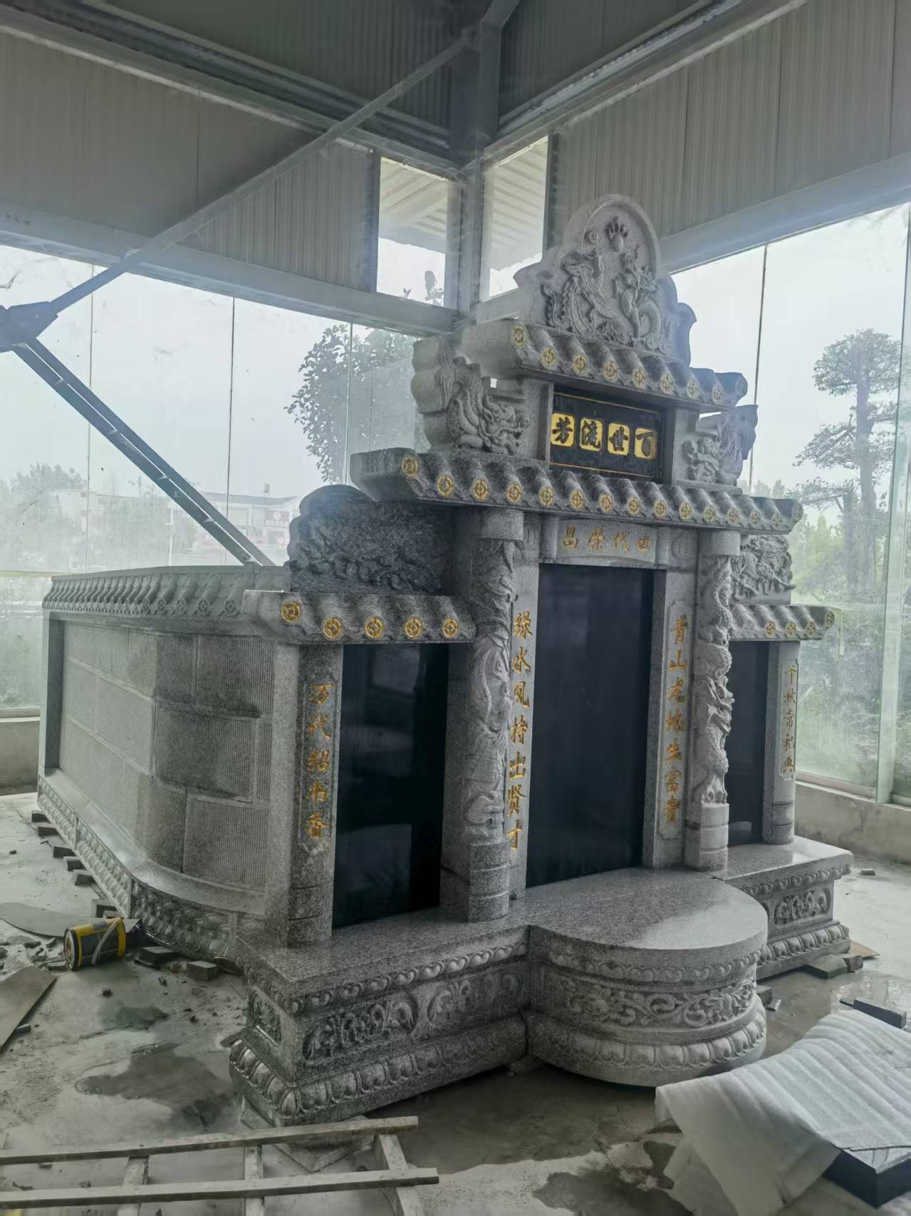 扬州 芝麻白墓碑效果展示图